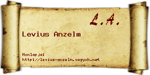 Levius Anzelm névjegykártya